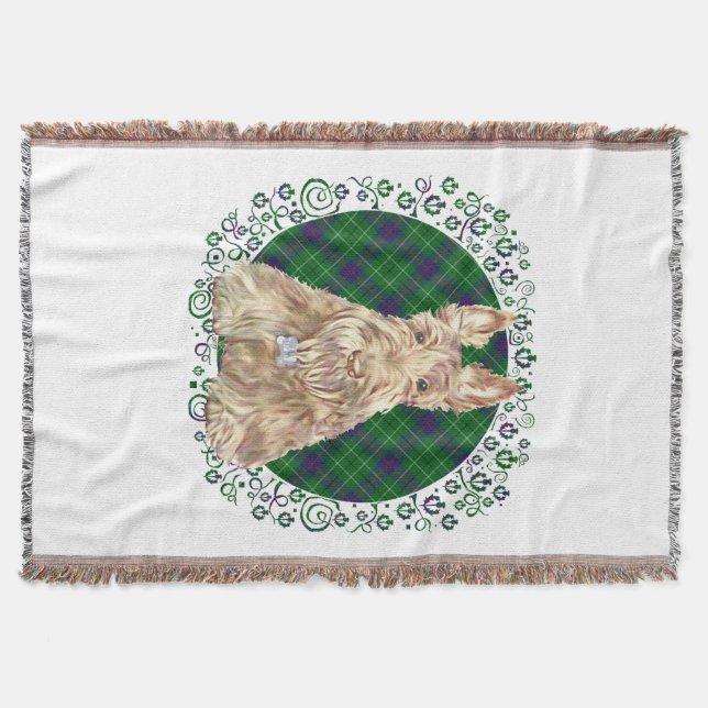 Duncan Tartan Scottie Throw Blanket (Front)