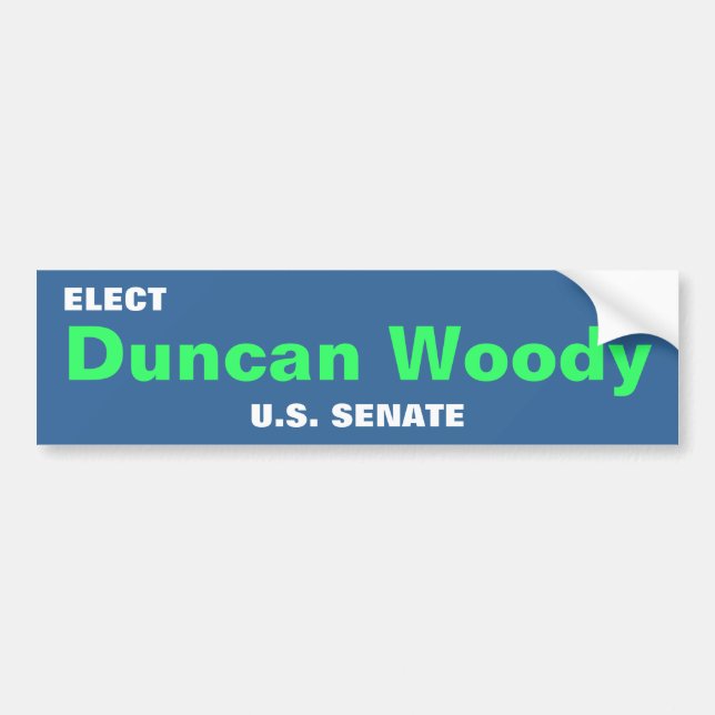DUNCAN WOODY bumper sticker (Front)