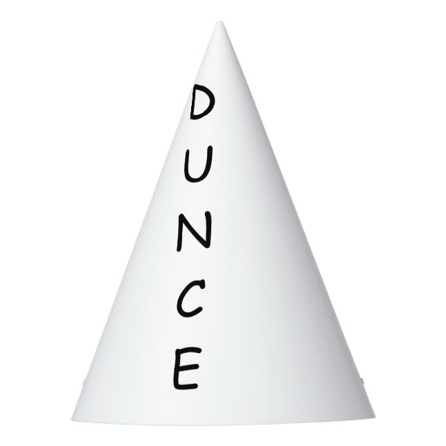Dunce hat party humour for birthdays or parties (Front)
