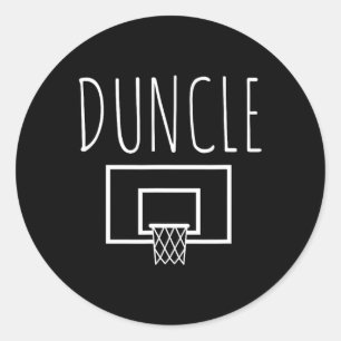Duncle Fun Basketball Uncle Classic Round Sticker