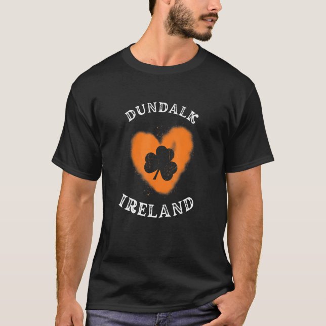 DUNDALK Shamrock Gaelic Football and Hurling Vinta T-Shirt (Front)
