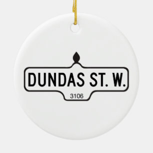 Dundas Street West, Toronto Street Sign Ceramic Ornament