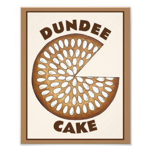 Dundee Cake Scotland Scottish Food Fruit Cake Photo Print