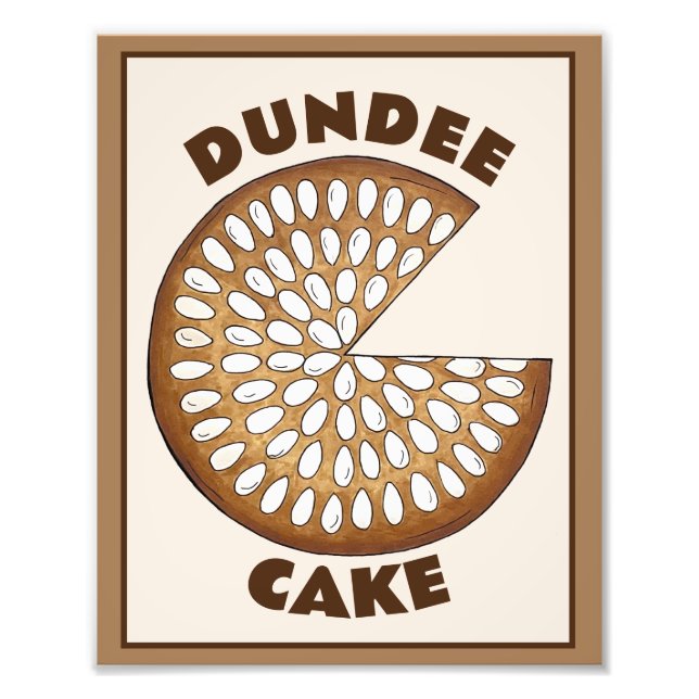 Dundee Cake Scotland Scottish Food Fruit Cake Photo Print (Front)