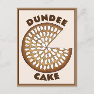 Dundee Cake Scotland Scottish Food Fruit Cake Postcard