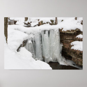 Dundee Falls in Winter, Ohio Poster