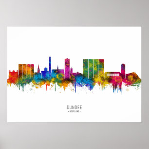Dundee Scotland Skyline Poster