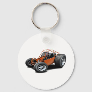 Dune Buggy orange Key Ring
