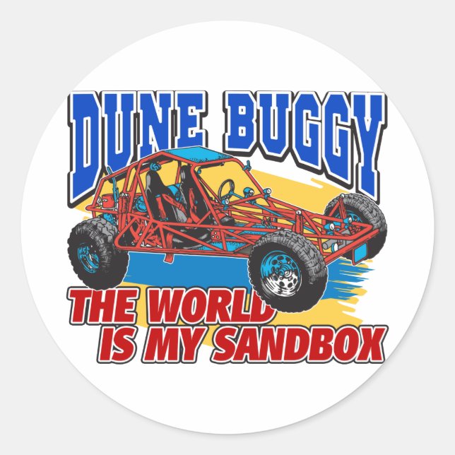 Dune Buggy Sandbox Classic Round Sticker (Front)