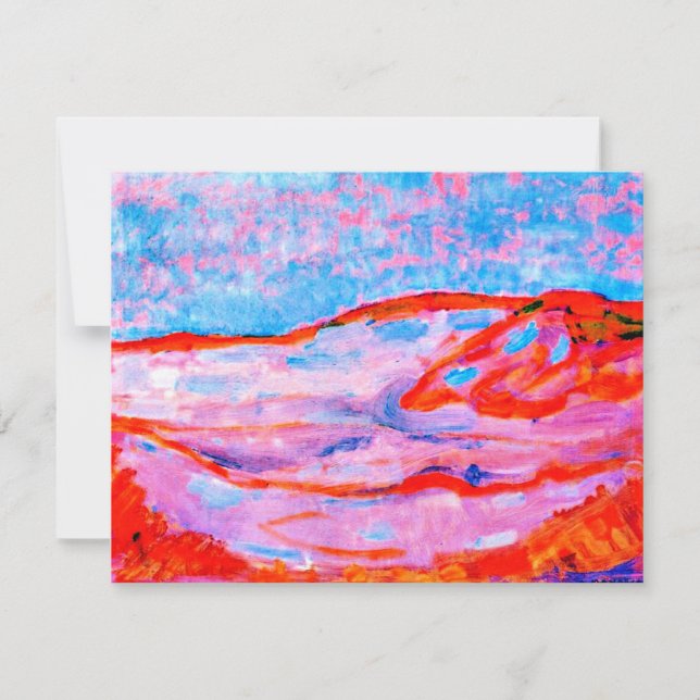 Dune IV colourful artwork by Piet Mondrian Card (Front)