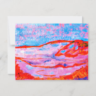 Dune IV colourful artwork by Piet Mondrian Card