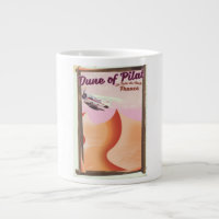 Dune of Pilat, Dunes vintage France travel poster.