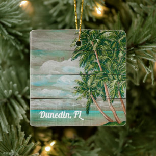 Dunedin, FL Christmas Ceramic Ornament