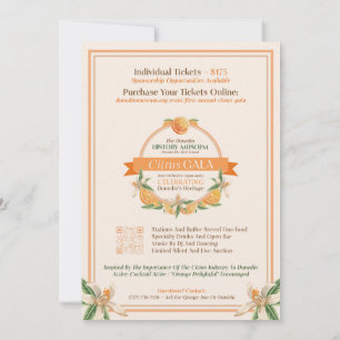 Dunedin History Museum 2025 Citrus Gala Invitation