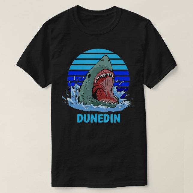 Dunedin Vacation Shark Theme  T-Shirt (Design Front)