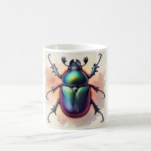 Dung Beetle 210724IREF215 - Watercolor Coffee Mug