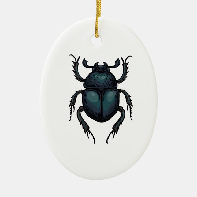 Dung beetle ceramic ornament (Front)