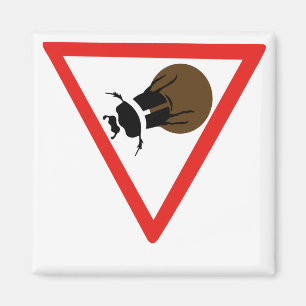 Dung Beetle Crossing, Trafic Sign, South Africa Magnet