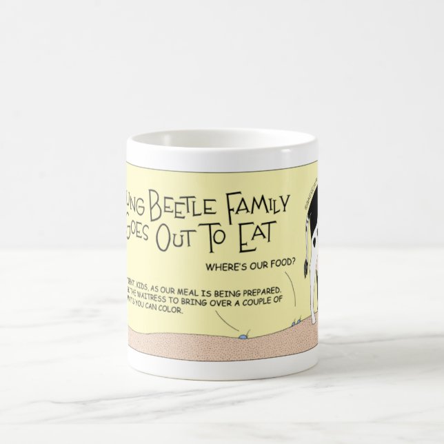 Dung Beetle Family Goes out to Eat Coffee Mug (Center)