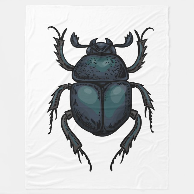 Dung beetle fleece blanket (Front)