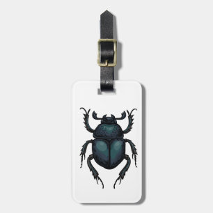 Dung beetle luggage tag