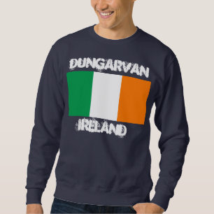 Dungarvan, Ireland with Irish flag Sweatshirt