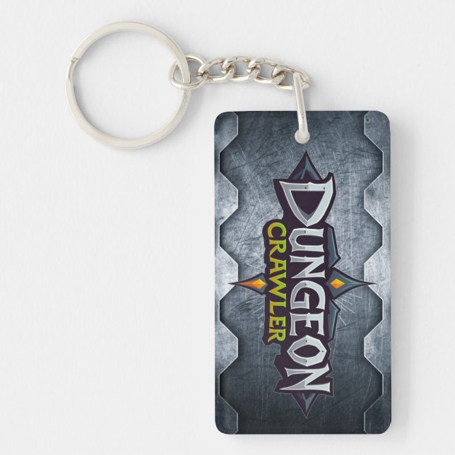 Dungeon Crawler Black And Metal Key Ring (Front)