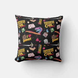 Dungeon Crawler Carl By the Yard Black Tiled Cushion