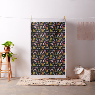 Dungeon Crawler Carl By the Yard Black Tiled Fabric