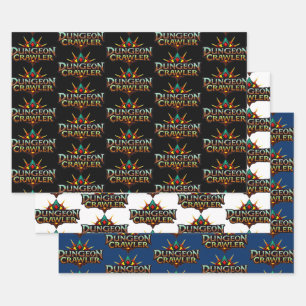 Dungeon Crawler Logo Collection 2 Wrapping Paper Sheet