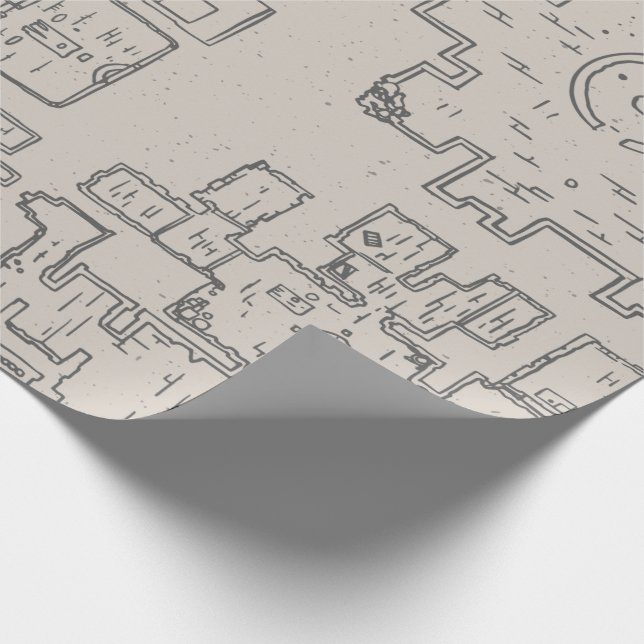 Dungeon Crawler Map Wrapping Paper (Corner)