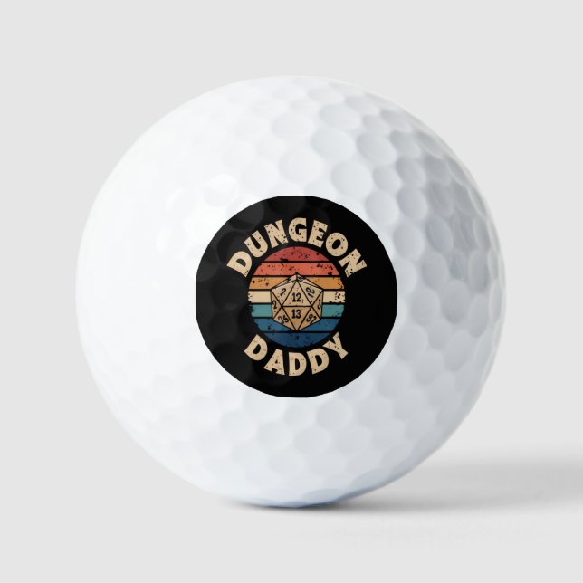 Dungeon Daddy Fathers Day Golf Balls (Front)