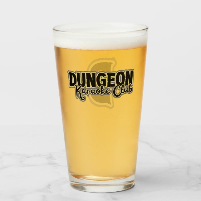 Dungeon Karaoke Pint Glass (Front Filled)