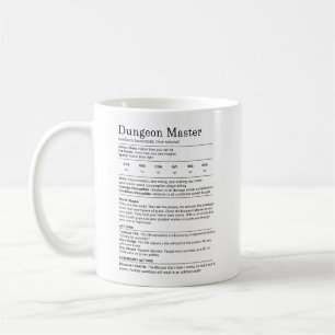 Dungeon Master Stat Block Coffee Mug