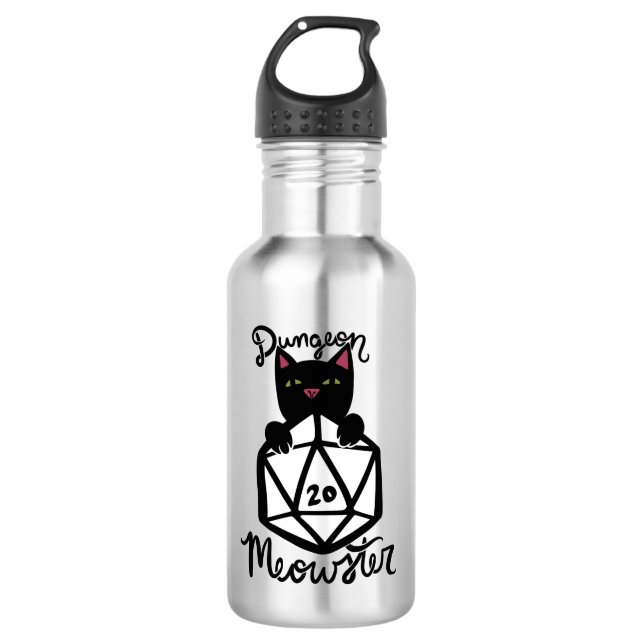 Dungeon Meowster 532 Ml Water Bottle (Front)