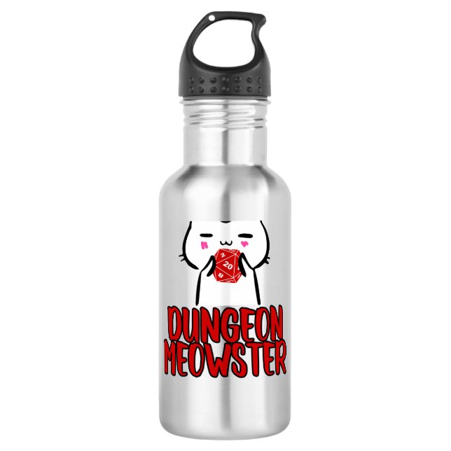 Dungeon Meowster 710 Ml Water Bottle (Front)