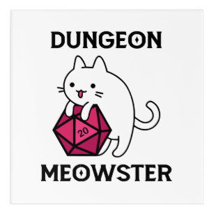 Dungeon Meowster Cat Funny Acrylic Print