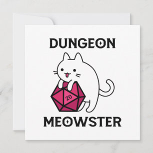 Dungeon Meowster Cat Funny Invitation