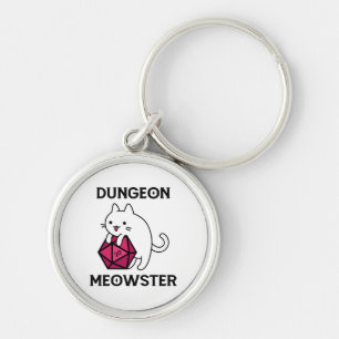 Dungeon Meowster Cat Funny Key Ring