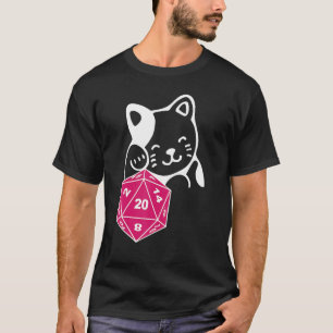 Dungeon Meowster D20 Dice Board Game Pen & Paper C T-Shirt