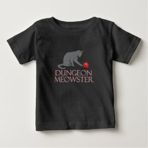 Dungeon Meowster Funny RPG Cat with Dice Baby T-Shirt