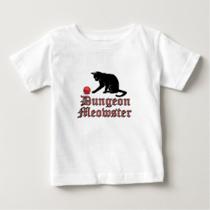 Dungeon Meowster Funny RPG Cat with Dice Baby T-Shirt