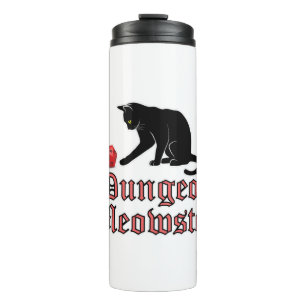 Dungeon Meowster Funny RPG Cat with Dice Thermal Tumbler
