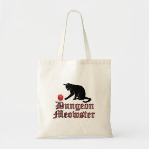 Dungeon Meowster Funny RPG Cat with Dice Tote Bag