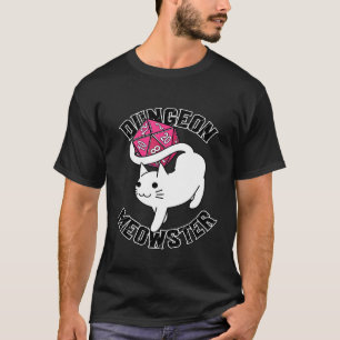 Dungeon Meowster Nerdy Cat Gamer T-Shirt
