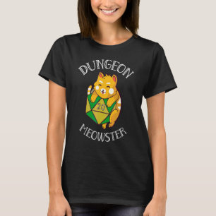Dungeon Retro Meowster Rpg Quest Dice Compensation T-Shirt