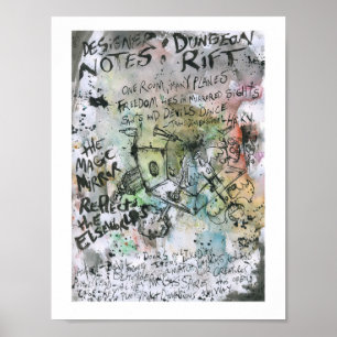 Dungeon Rift Designer Notes Painting Poster