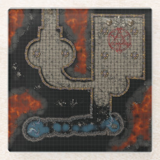 Dungeon Tile Coaster: Occultist Underground Glass Coaster