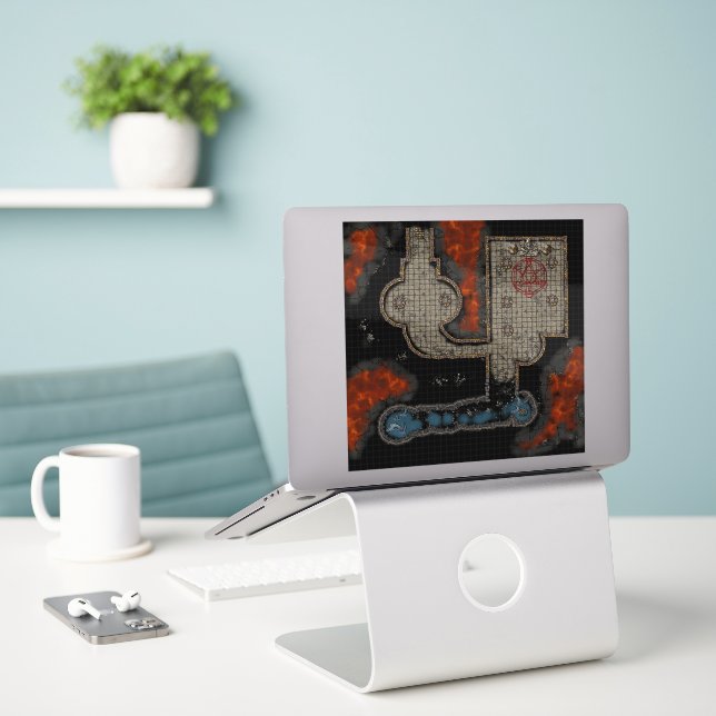 Dungeon Tile Sticker: Occult Underground  (Laptop On Desk)