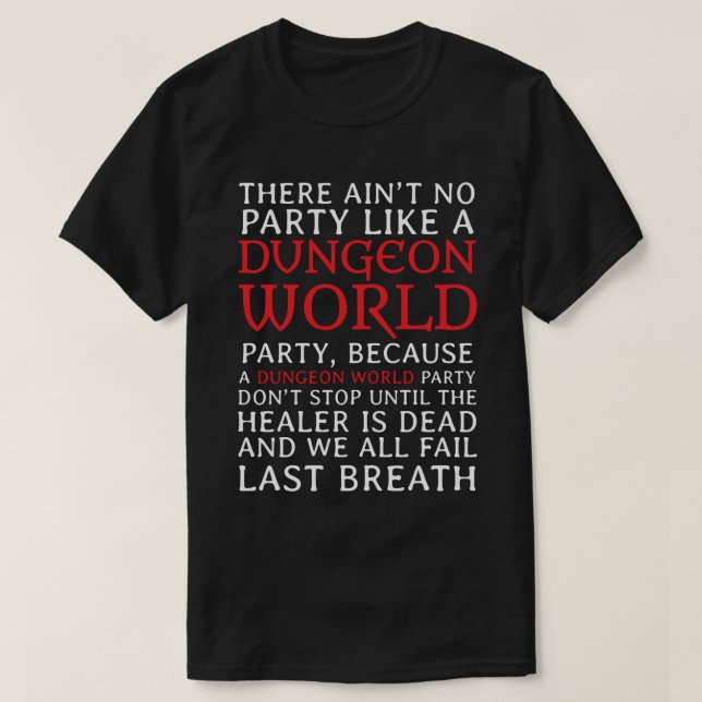 Dungeon World Party T-Shirt (Design Front)